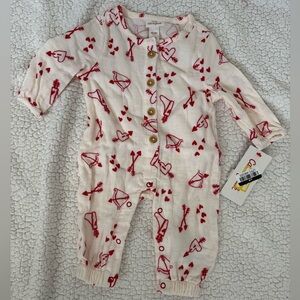 Cat & Jack Red and White Kids Valentines One Piece